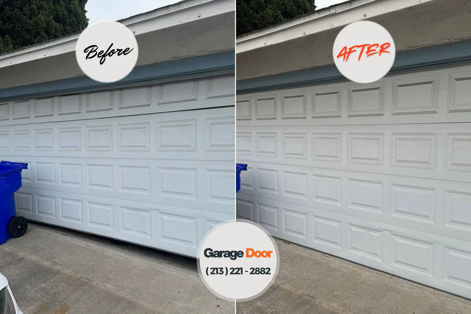 Before and after: garage door repair Loudon, TN